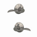 SCHLAGE Accent Hall/Closet Passage Door Handle, Reversible, Satin Nickel