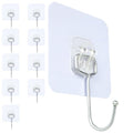 Adhesive Hooks,Towel Coat Hooks for Hanging,Wall Sticker,10Packs,13lb(Max)