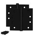 Black Heavy Duty Door Hinge Matte Black Ball Bearing 4x4 Inch Heavy Duty - Set of 2 Solid Brass Matte Black Door Hinges (Flat Black) - color: Flat Black