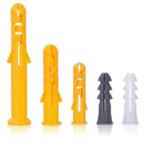 130 Pcs Premium Quality Plastic Drywall Wall Anchors (Screws No Included),Bulk Pack #8x1-3/5 - size: #8x1-3/5"