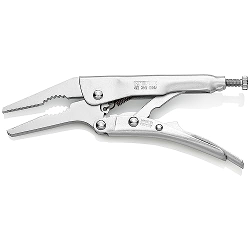 KNIPEX - 41 34 165 Knipex Tools LP - 4134165 6-1/4" Grip Pliers w/Long, Narrow Jaw, Nickel Plated