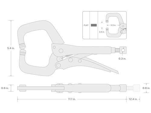 TEKTON 11 Inch Locking C-Clamp | CLC10011 - size: 11 in., style: Locking C-Clamp