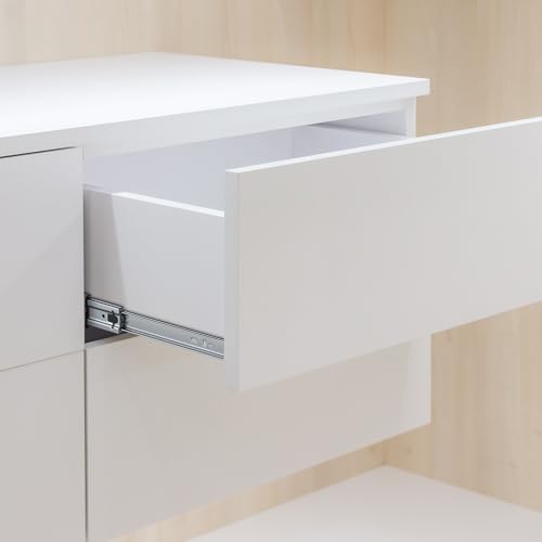 homdiy 10 Pairs Soft Close Drawer Slides 16 Inch Heavy Duty Side Mount Rail - color: Silver, size: 16 Inch