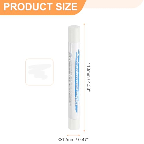 HARFINGTON 5pcs Wood Filler Sticks Wooden Wax Touch Up Furniture Repair Crayons for Scratch Hole Wood, Pure White - color: Pure White