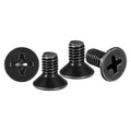 METALLIXITY M4-0.7x8mm Phillips Flat Head Bolts 304 Black 50Pcs - color: Black, size: M4-0.7x8mm