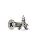 #4 Flat Head Phillips Wood Screws 150Pcs, 304 Stainless Steel, 1/4" - color: Sliver, size: #4 x 1/4''-150pcs
