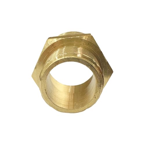 3/4" x 1/2" Male Threaded Hex Nipple Reducer Brass NPT Pipe Fitting Adapter Straight Connectors Pack of 2 - size: 3/4" x 1/2" -2 Pack