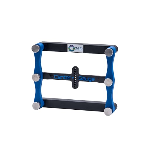 Center Gauge - Center Finder, Dado Offsets & Marking Tool for Woodworking (Black/Blue) - color: Black/Blue