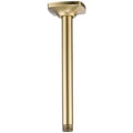 Shower Arm with Flange 8 Inches Ceiling Mount Straight Arm Ceiling-Mounted High Pressure Rain Brushed Gold,SW-91038-8BG. - color: R-angle Square Flange-8" Brushed Gold