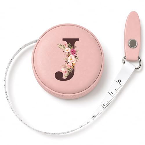 Maicican Retractable Tape Measure, Pink Leather Sewing Measuring Tape, J - color: Tape Measure-Pink J