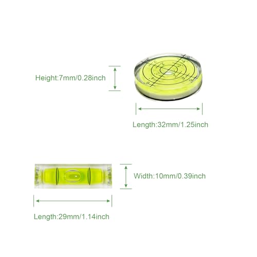 Mini Acrylic Bubble Spirit Level Set for Tripod Hanging DIY Leveling