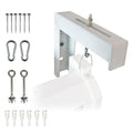 Elite Screens 6" White Projector Screen L-Brackets, Single Metal Welded Construction, Wall or Ceiling Mount - Includes Hooks and Hardware, Model: ZVMAXLB6-W