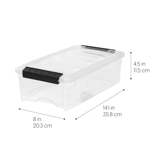 IRIS USA 6-Pack 6 Quart Storage Bins with Lids - color: Clear, size: 6 Qt, style: 6 Pack