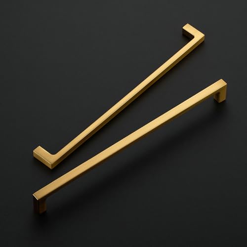 Ravinte Brushed Brass Solid Pulls Cabinet Handles 10 Inch 10 Pack - size: 10 Inch Hole Center