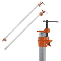 FEIRONG 48-inches Bar Clamps with 2-Pack, 330LB Load Limit with Built-in Ruler, 90° Angled Jaws for DIY Projects & Cabinet Installation - size: Orange 48-inch 2 Pack