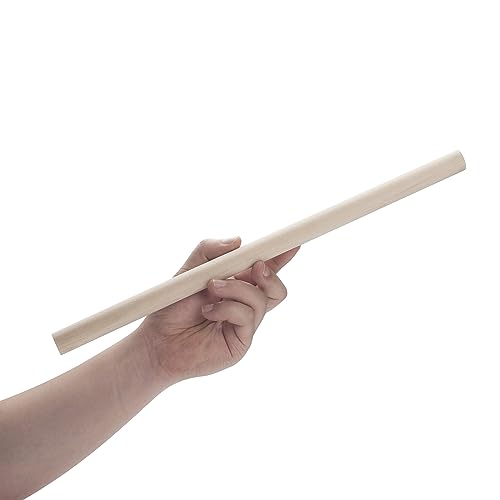 Wooden Dowel Rods Wood Dowels for Crafts, 6 PCS 3/4 x 15 Round Macrame Wooden Sticks for Crafting, Unfinished Hardwood Sticks for Arts and DIYers, Tiered Cake Support, Closets, Wedding Ribbon Wands - size: 3/4"×15"-6PCS