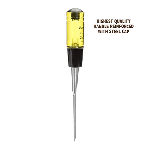 Buck Brothers 120102BC 3/8" Wood Chisel Made in USA, For Paring and Finishing Cuts in Carpentry and Woodworking, Tempered Tool Steel Blade, Mallet-Safe Handle - size: 3/8"