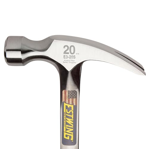 ESTWING 20 oz Framing Hammer, Forged Steel Hammer, Shock Reduction Grip - size: 20 oz (Ounces)