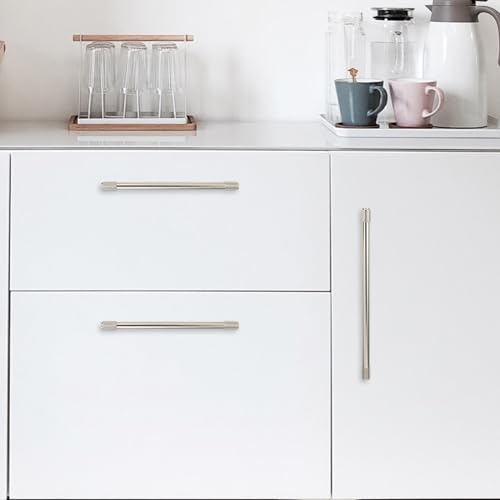 10 Pack 5 inch(128mm) Brushed Satin Nickel Kitchen Cabinet Handles Knurled Cabinet Pulls Sliver Drawer Pulls Cabinet Hardware Kitchen Handles Drawer Pulls Dresser Handles - color: Brushed Satin Nickel, size: 5" Hole Center