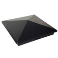7.5x7.5 Aluminum Pyramid Post Cap for 7.5x7.5 Wood Posts — Heavy-Duty Cast, Rounded Safety Corners, Stainless Screws, Powder-Coated Black Deck & Fence Cap - size: 7.5" x 7.5"