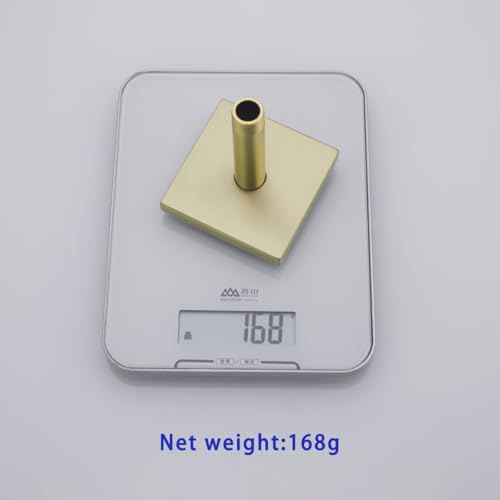Shower Head Extension Arm Wall Mounted Tube Rainfall Shower Tube Replacement Pipe Parts Stainless Accessories Brushed Gold,SW-91038-4BG-SQ. - color: Right Angled Square Flange-4" Brushed Gold