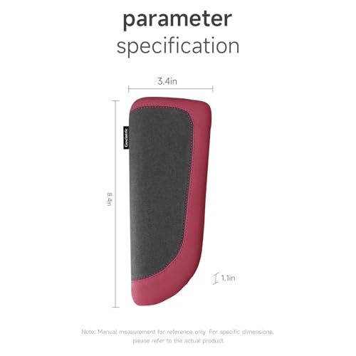 Alcantane Elbow Rest: Memory Foam Support for Car Legs and Knee, Anti-Fatigue - color: Red left hand pad