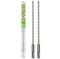 7/32" x 8" SDS Plus Hammer Drill Bits Masonry Drill Bits Carbide Tipped for Concrete, Brick, Block, Stone, 2 Pack