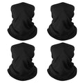 Neck Gaiter Face Mask: Cooling UV Protection Face Cover Breathable | Washable Reusable Gator Scarf Sun Wind Dust Shield Bandana for Mowing Fishing Cycling Running for Men Women - color: 4 Black