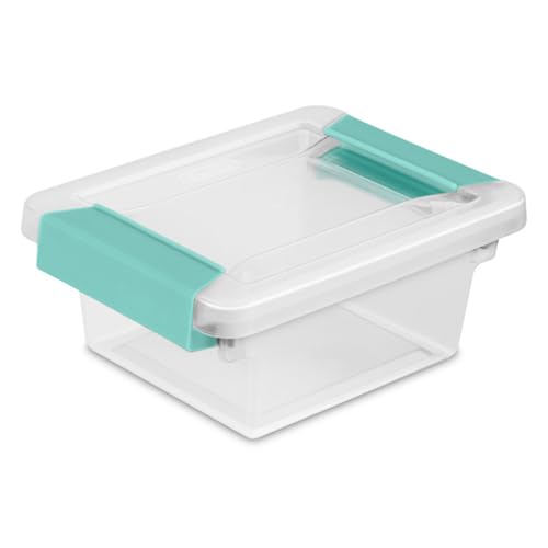 Sterilite Clip Box, Stackable Clear Plastic Bins- Mini, 24-Pack - size: Mini, style: 24 Pack