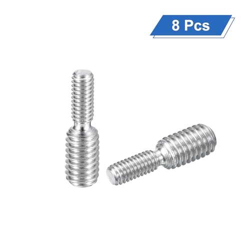 uxcell M4x10mm to M6x10mm Double End Threaded Stud Screw Bolt, 8Pcs 304 Stainless Steel Thread Reducer Adapter for Furniture Machinery Assembly Fastener - size: M4x10mm to M6x10mm