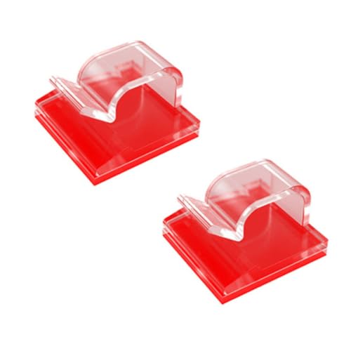 50Pcs Clear Adhesive Cable Clips, Small Upgraded Wall Wire Holders for PC Cord Management, Christmas Lights, Dash Cams & Ethernet Cables, Indoor/Outdoor Use