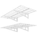 FLEXIMOUNTS 2 Pack 2x4ft Garage Shelving Wall Mounted Storage Rack, White - color: White, size: 2 pack-2x4 ft