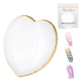 MelodySusie 1Pc Heart Resin Nail Art Palette Color Mixing Board White - color: White Heart Without Spatula.