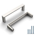 6 Pack 3.75 Inch Brushed Nickel Cabinet Pulls, Kitchen Hardware - color: Brushed Satin Nickel, size: 3.75"/96MM Hole Center, style: 6 Pack