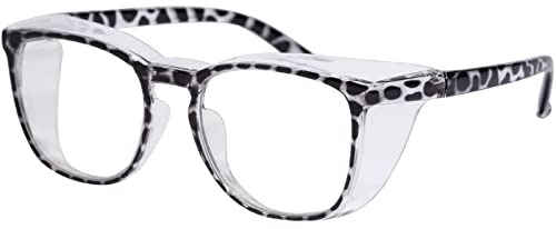 Safety Glasses Anti Fog Clear Blue Light Blocking Eye Protection Nurse Goggles for Women Men - color: B1 Leopard