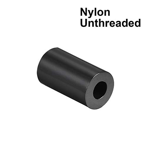 uxcell Nylon Round Spacer Washer 3.2mm ID 7mm OD 10mm Height for M3 Screws Black 100Pcs - size: 3.2mmx7mmx10mm