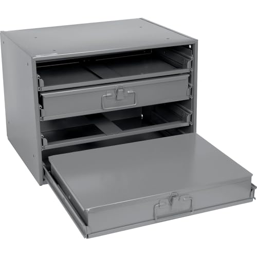 Global Industrial Durham Steel Compartment Box Rack, 20"L x 15-3/4"W x 15"H