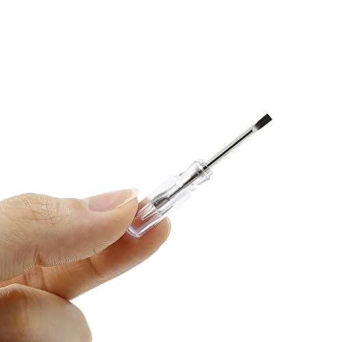 100pcs 45mm x 2mm Tiny Size Flat Slotted Word Head Mini Screwdriver - color: Transparent, size: 2.0mm - (Slotted)