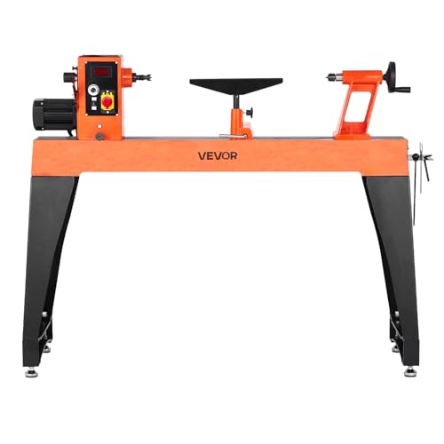 VEVOR 2 HP Wood Lathe, 18 x 40 Inches, 150–3200 RPM Variable Speed, Brushless DC Motor, Cast Iron Body, Tool Rest - size: 16" x 40"-2 HP