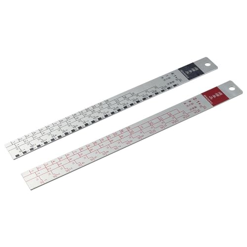 Paint Mixing Ratio Ruler 2:1 & 4:1 Easy Mixing Aluminium Alloy Car Coating Color for Vehicle Painting, Large