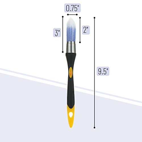 Bates Trim Brush, 0.75 Inch Edge Painting Tool, Trimmer Edger - color: Yellow-black, size: 0.75 inch, 1 Pack