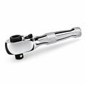 Powerbuilt Stubby Ratchet, Mini 1/4 Inch Ratchet Wrench, Reversible 72 Tooth, Tight Spaces, Quick Release - 940478 - style: 1/4" Dual Head