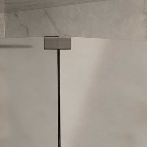 Brixwell Beveled Style 90 Degree Glass To Glass Clamp Polished Nickel - color: Polished Nickel