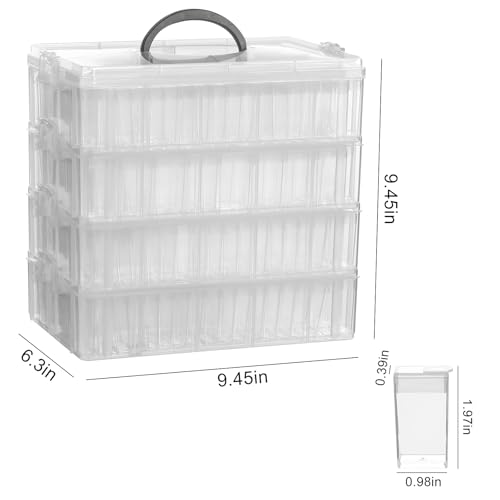 VTG Diamond Painting Storage Containers with 320 Grids Diamond Art Storage Bead Organizer Painting Accessories DIY Jewelry Craft - style: Four-layer small square bottle