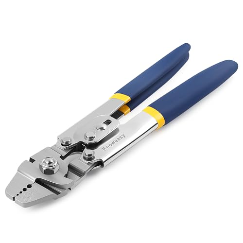 Knoweasy Wire Rope Crimping Tool - Swager and Crimper for Fishing Lines and Aluminum Crimping Loop Sleeves up to 2.2mm, Ideal Wire Rope Crimpr for Cable Crimping and Swaging Projects