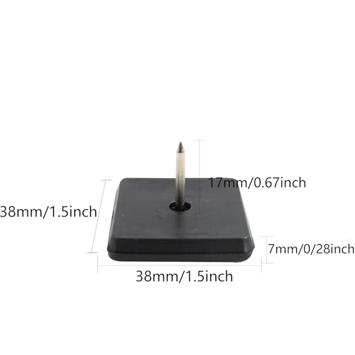 12pcs 1-1/2" Nail on Furniture Glides Sliders for Wooden Furniture, Furniture Sliders Pads Square Teflon Furniture Glides Floor Protectors PTFE Moving Furniture Glides - size: 1.5x1.5"-12pcs