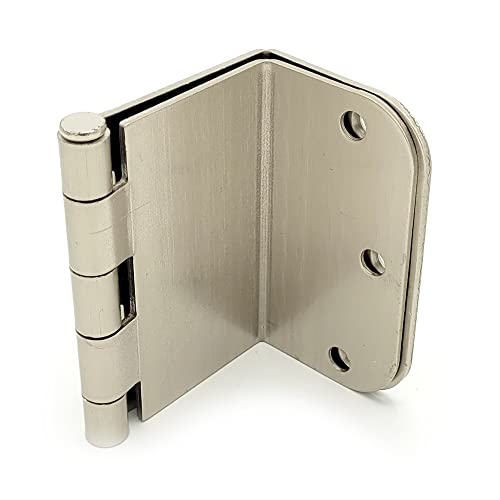3.5 Inch Swing Clear Offset Door Hinge (5/8" Radius, Satin Nickel) - color: Satin Nickel, size: 5/8" Radius