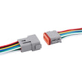Deutsch DT 12 Pin Connector 1 Set - 12 Way DT Automotive Waterproof Male Female Plug Wiring Harness for Car, Truck, Boats, LED Work Light, 16 AWG. (1 Set 12 Pin, Grey) - size: 12-pin