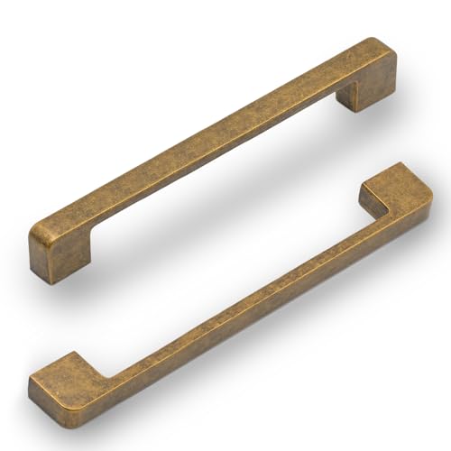 2328 10 Pack 7.5 Inch(192mm) Kitchen Cabinet Handles Antique Brass Cabinet Pulls Kitchen Cabinet Hardware Drawer Pulls for Cupboard Wardrobe - color: Antique Brass, size: 7.5"/192MM Hole Center