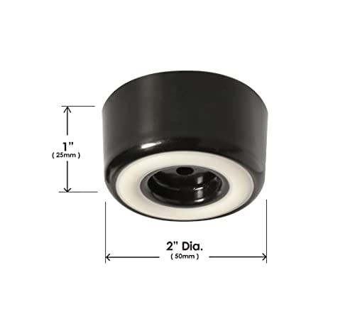 Slipstick CB511 1 Inch Tall Floor Protector Furniture Feet with Non Slip Rubber Grip (Set of 4) 2" Wide x 1" Height - Black Plastic - size: 1" Tall (4 Pack)